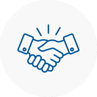 握手しているようすのアイコン